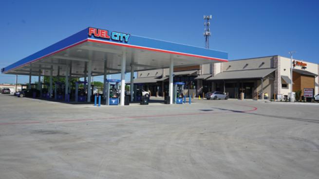 Outside the Fuel City store in Wylie, Texas
